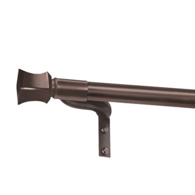 Easy Install Metal Adjustable Caf&eacute; Curtain Rod Hardware. View a larger version of this product image.