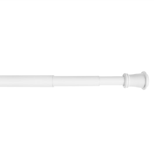 Alternate image 1 for 26 to 54-Inch Adjustable Single Tension Window Curtain Rod in White