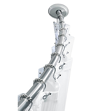 TITAN&trade; Stainless Steel Dual Install Curved Shower Rod in Chrome. View a larger version of this product image.