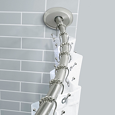 TITAN&trade; Stainless Steel Dual Install Curved Shower Rod in Brushed Nickel. View a larger version of this product image.