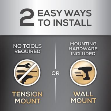 TITAN&trade; Stainless Steel Dual Install Curved Shower Rod in Brushed Nickel. View a larger version of this product image.