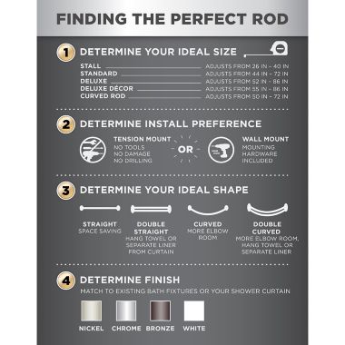 TITAN&trade; Stainless Steel Dual Install Double Curved Shower Rod in Brushed Nickel. View a larger version of this product image.