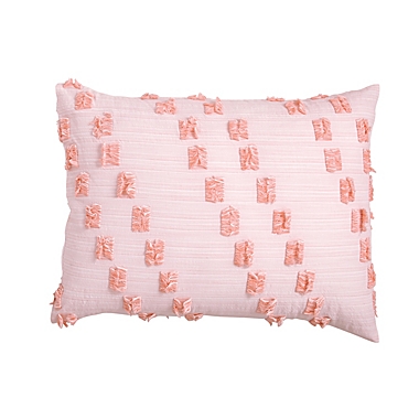 Peri Home Space Dyed Fringe 2-Piece Twin XL Duvet Cover Set in Blush. View a larger version of this product image.