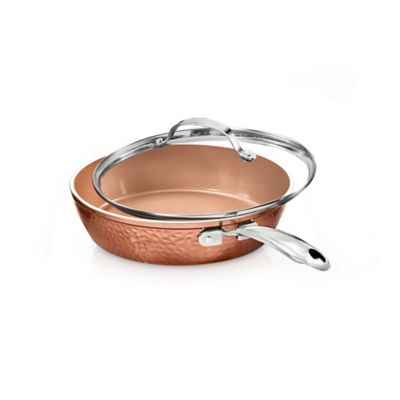 Gotham&trade; Steel Hammered Nonstick Aluminum Covered Fry Pan in Copper