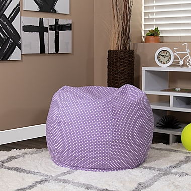 Flash Furniture Dot Small Bean Bag Chair in Lavender Dot. View a larger version of this product image.