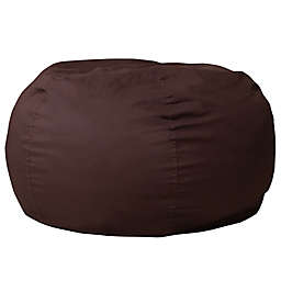 Flash Furniture Oversized Solid Bean Bag Chair in Brown