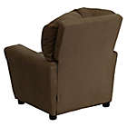 Alternate image 2 for Flash Furniture Microfiber Kids Recliner with Cup Holder in Brown