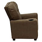 Alternate image 3 for Flash Furniture Microfiber Kids Recliner with Cup Holder in Brown