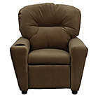 Alternate image 4 for Flash Furniture Microfiber Kids Recliner with Cup Holder in Brown