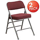 Alternate image 5 for Flash Furniture Hercules Padded Folding Chairs in Burgundy (Set of 2)