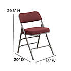 Alternate image 2 for Flash Furniture Hercules Padded Folding Chairs in Burgundy (Set of 2)