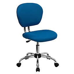 Flash Furniture Mid-Back Mesh Swivel Task Chair in Turquoise