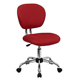 Flash Furniture Mid-Back Mesh Swivel Task Chair in Red