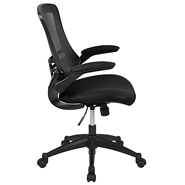 Flash Furniture Mid-Back Mesh Task Chair with Mesh Padded Seat in Black. View a larger version of this product image.