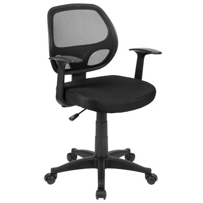 Flash Furniture Mid-Back Mesh Swivel Task Chair in Black