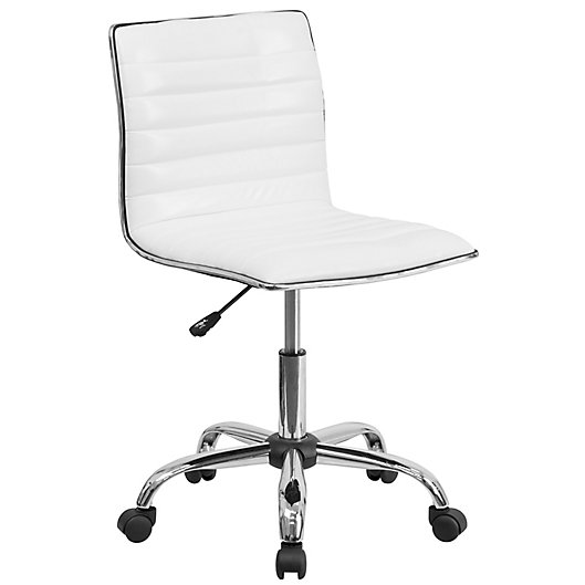 Alternate image 1 for Flash Furniture Low Back Armless Swivel Task Chair in White