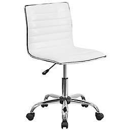 Flash Furniture Low Back Armless Swivel Task Chair in White