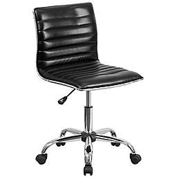 Flash Furniture Low Back Armless Swivel Task Chair in Black