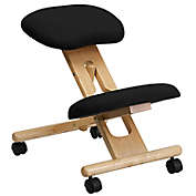 Flash Furniture Mobile Ergonomic Kneeling Chair in Black
