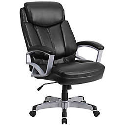 Flash Furniture Big & Tall Faux Leather Executive Office Chair in Black