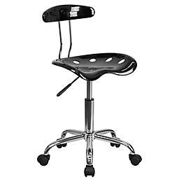 Flash Furniture Vibrant Task Chair with Tractor Seat in Black