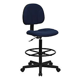 Flash Furniture Ergonomic Drafting Chair in Navy