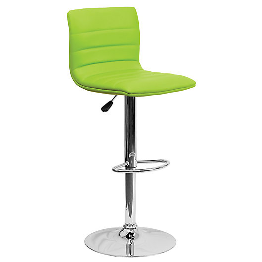 Alternate image 1 for Flash Furniture Contemporary Height Adjustable Vinyl Bar Stool in Green