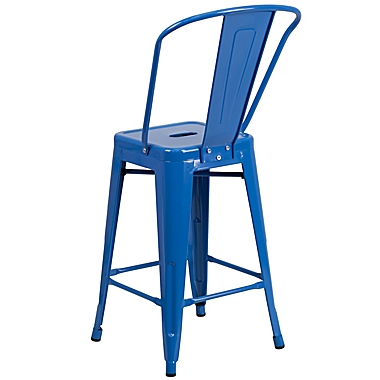 Flash Furniture 24-Inch Indoor/Outdoor Metal Stool. View a larger version of this product image.