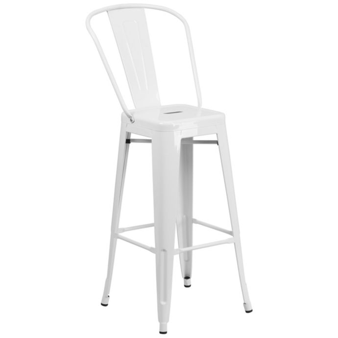 Flash Furniture Metal Bar Stool With Back Bed Bath And Beyond Canada