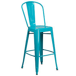 Flash Furniture Metal Indoor/Outdoor Bistro Bar Stool in Blue