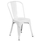 Alternate image 0 for Flash Furniture Indoor/Outdoor Stackable Metal Chair in White