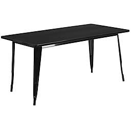 Flash Furniture Indoor/Outdoor Metal Table in Black