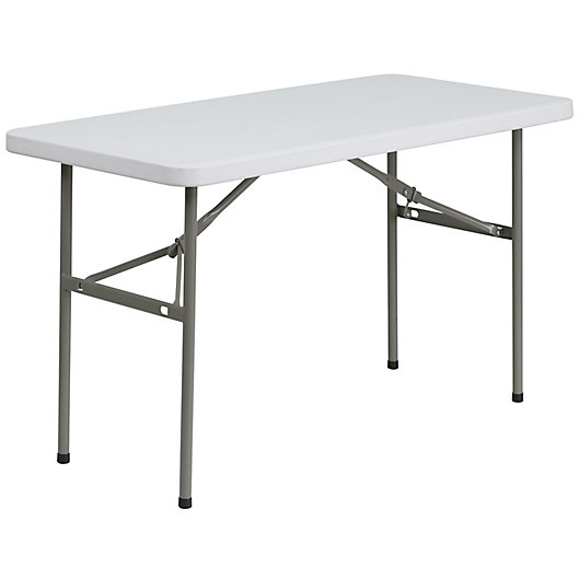 Alternate image 1 for Flash Furniture Granite Folding Table in White