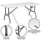 Alternate image 3 for Flash Furniture Bi-Fold Plastic Folding Table in White