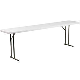 Flash Furniture Plastic Folding Training Table in White