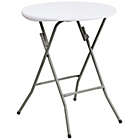 Alternate image 0 for Flash Furniture Plastic 24-Inch Round Granite Folding Table in White
