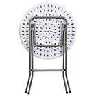 Alternate image 4 for Flash Furniture Plastic 24-Inch Round Granite Folding Table in White