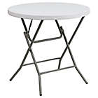 Alternate image 0 for Flash Furniture 32-Inch Round Folding Table in Granite White