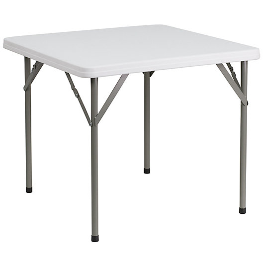 Alternate image 1 for Flash Furniture 34-Inch Square Folding Table in White