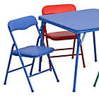 Alternate image 2 for Flash Furniture Kids Colorful 5-Piece Folding Table and Chair Set