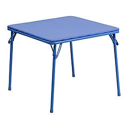 Flash Furniture Kids Folding Table in Blue