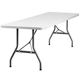 Flash Furniture Granite White Plastic Folding Table