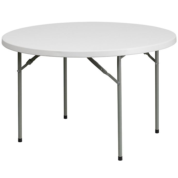 Flash Furniture Round Plastic Folding, 48 Inch Round Folding Table