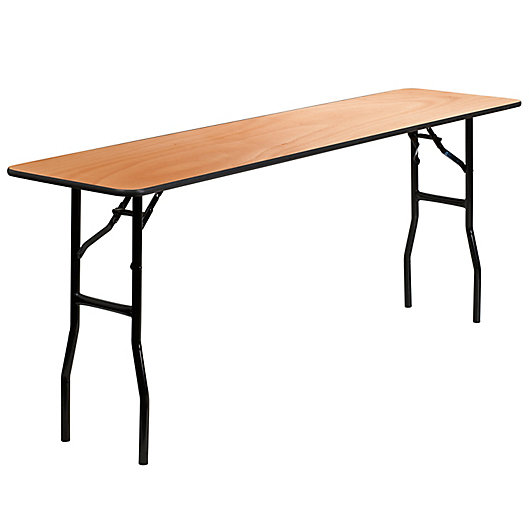 Alternate image 1 for Flash Furniture Rectangular Wood Folding Table in Natural