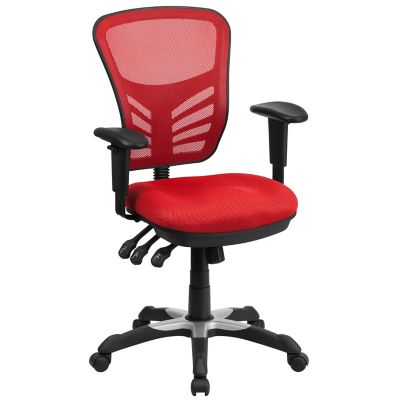 Flash Furniture Mid-Back Mesh Chair in Red