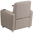 Alternate image 8 for Flash Furniture 35-Inch Guest Wheeled Leather Chair in Grey