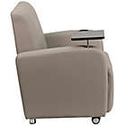 Alternate image 9 for Flash Furniture 35-Inch Guest Wheeled Leather Chair in Grey