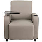 Alternate image 7 for Flash Furniture 35-Inch Guest Wheeled Leather Chair in Grey