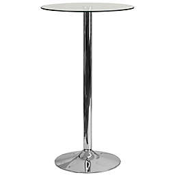 Flash Furniture Round Glass Table in Chrome