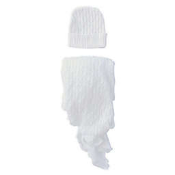 NYGB™ Newborn 2-Piece Cable Knit Hat and Wrap Set in Ivory